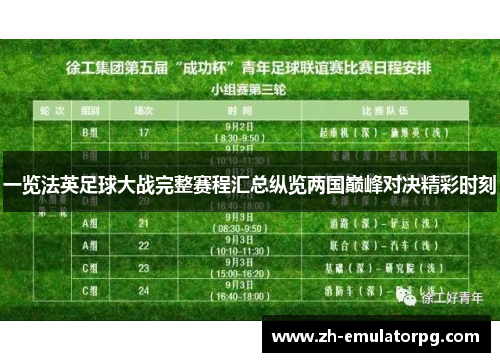 一览法英足球大战完整赛程汇总纵览两国巅峰对决精彩时刻